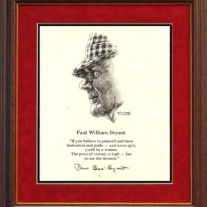 Bear Bryant Quote framed
