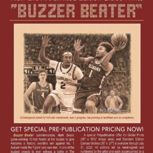 Buzzer Beater D Moore Alabama basketball L/E print