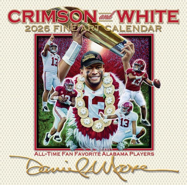 2026 Daniel Moore Crimson and White Calendar (pre-order)