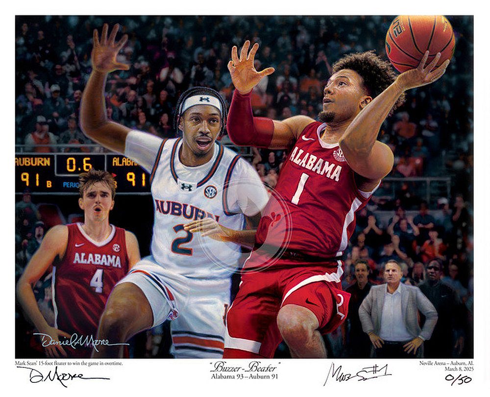 Buzzer Beater Mark Sears Autographed D Moore print