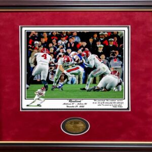 Resilient 2025 Iron Bowl print framed with coin