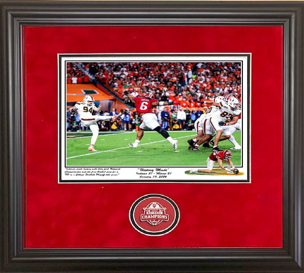 History Made framed print with seal