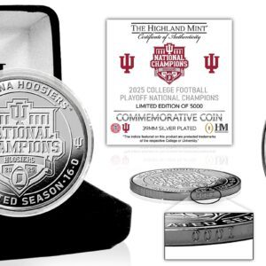 Indiana University National Champions Silver Plated Coin
