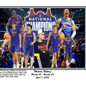 Historic Victory Florida bball championship print