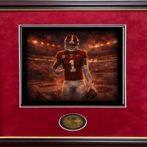 Ryan Coleman-Williams Autographed print by Tinney framed w/ coin