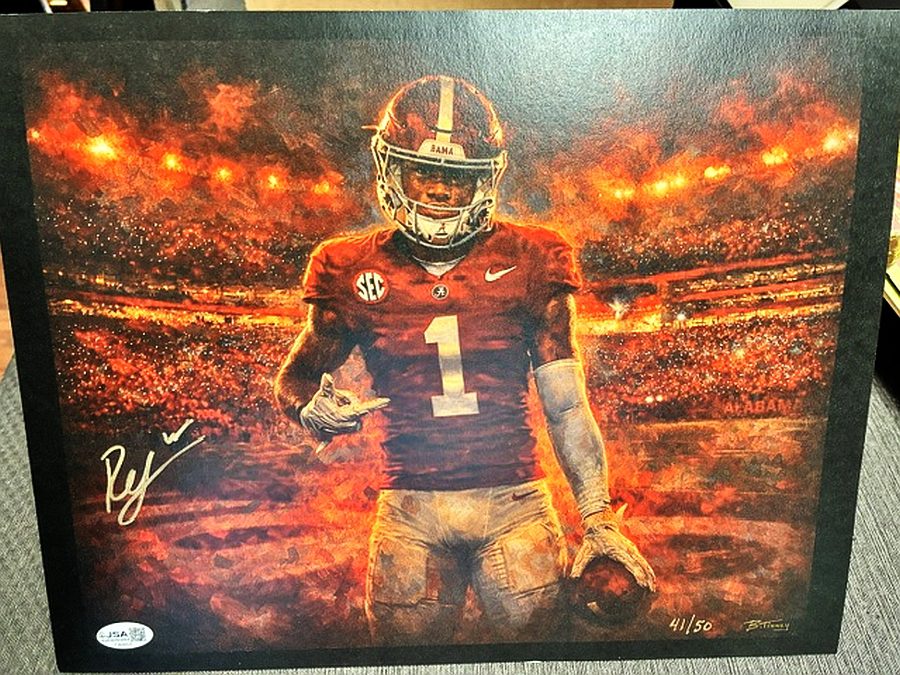Ryan Coleman-Williams Autographed print by Tinney framed w/ coin - Image 2
